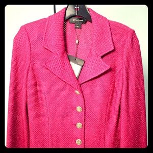 St John Classic Knit red jacket